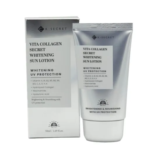 لوسیون ضدآفتاب روشن کننده ویتا کلاژن کی سکرت لوسیون ضدآفتاب روشن کننده ویتا کلاژن کی سکرت